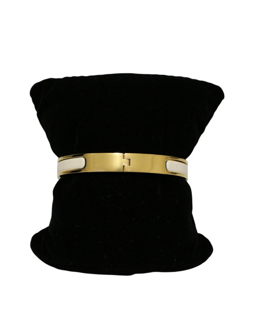 Mini Clic Kelly HERMES émail blanc