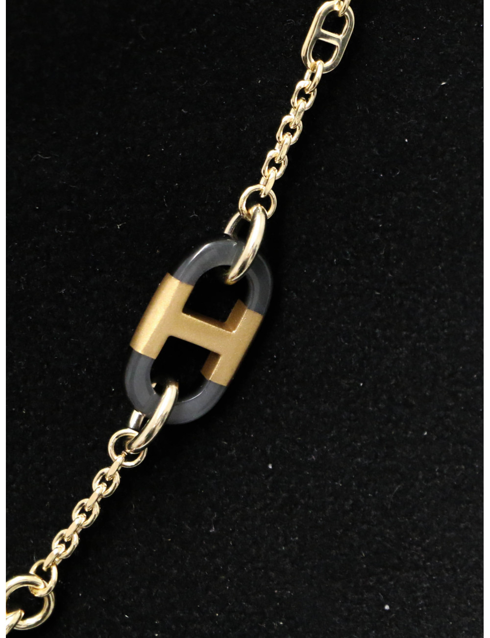 Collier HERMES sur Mer plaqué corne de buffle