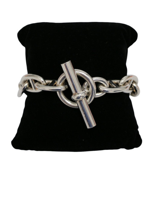 Bracelet Chaîne d'Ancre HERMES très grand modèle argent