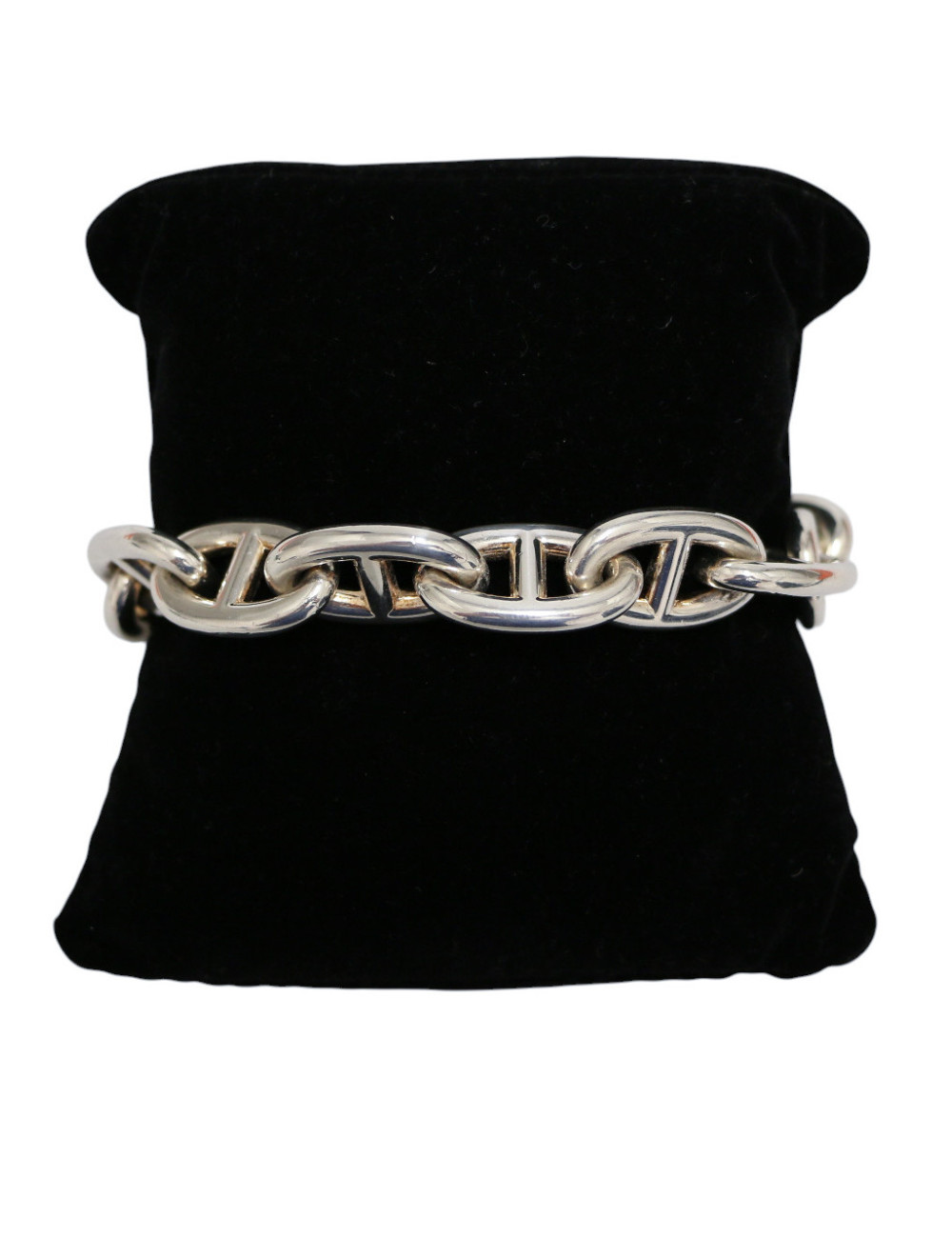 Bracelet grosse maille Chaine D'Ancre HERMES argent