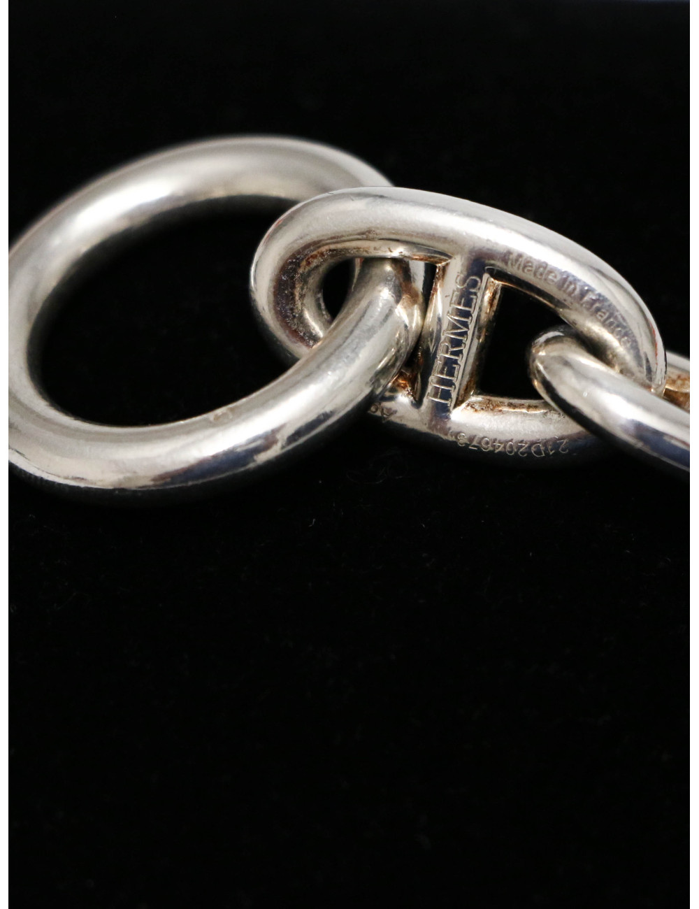 Bracelet Chaîne d'Ancre HERMES très grand modèle argent