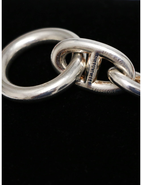 Bracelet grosse maille Chaine D'Ancre HERMES argent