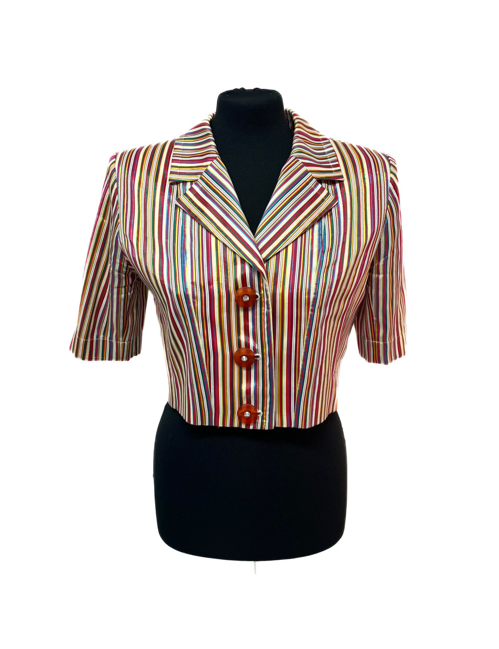 Veste T42 YVES SAINT LAURENT rayures multicolores