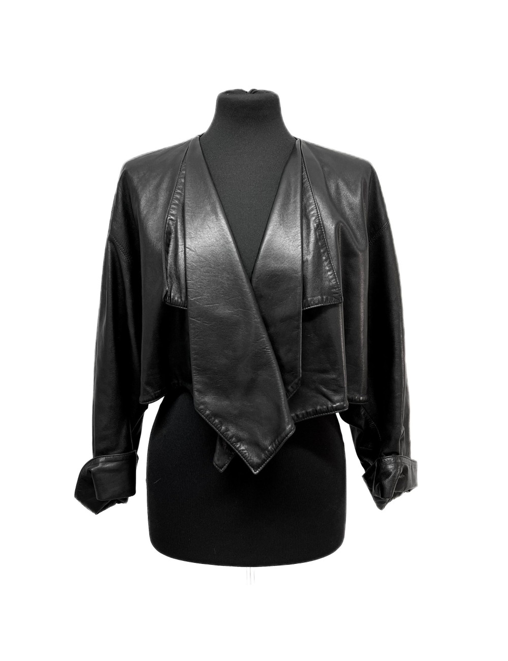 Veste ALAIA T 36 cuir d'agneau noir