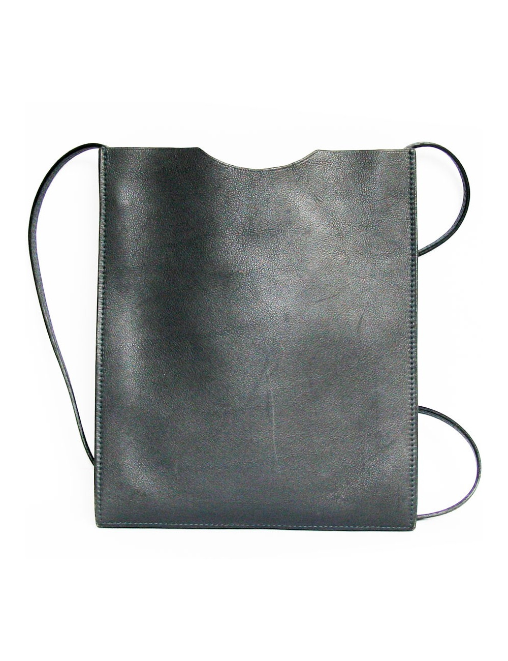 pochette HERMES en swift gris éléphant