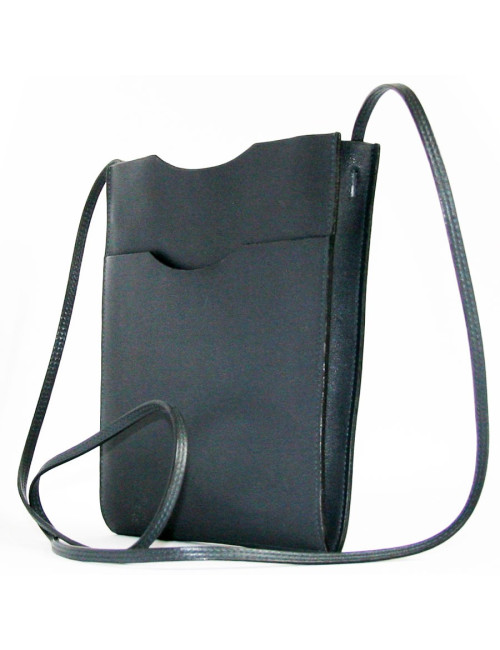 pochette HERMES en swift gris éléphant