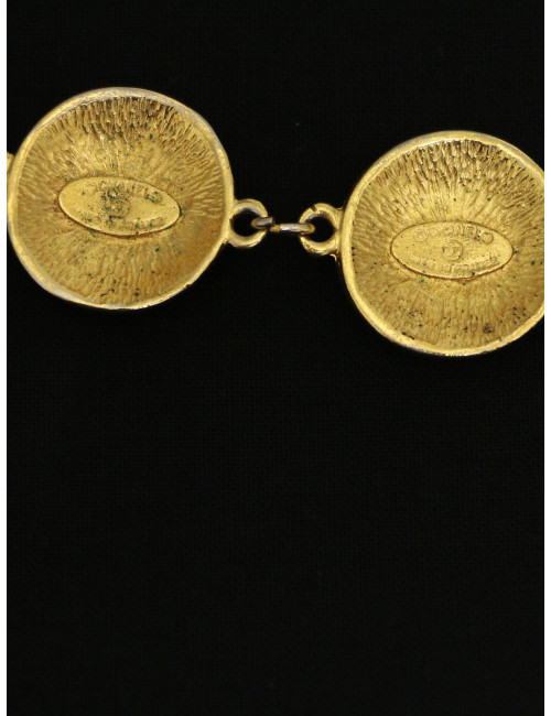 Bracelet CHANEL médaillons CC dorés Vintage