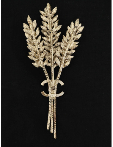 Broche épi de blé CHANEL doré or pâle 2