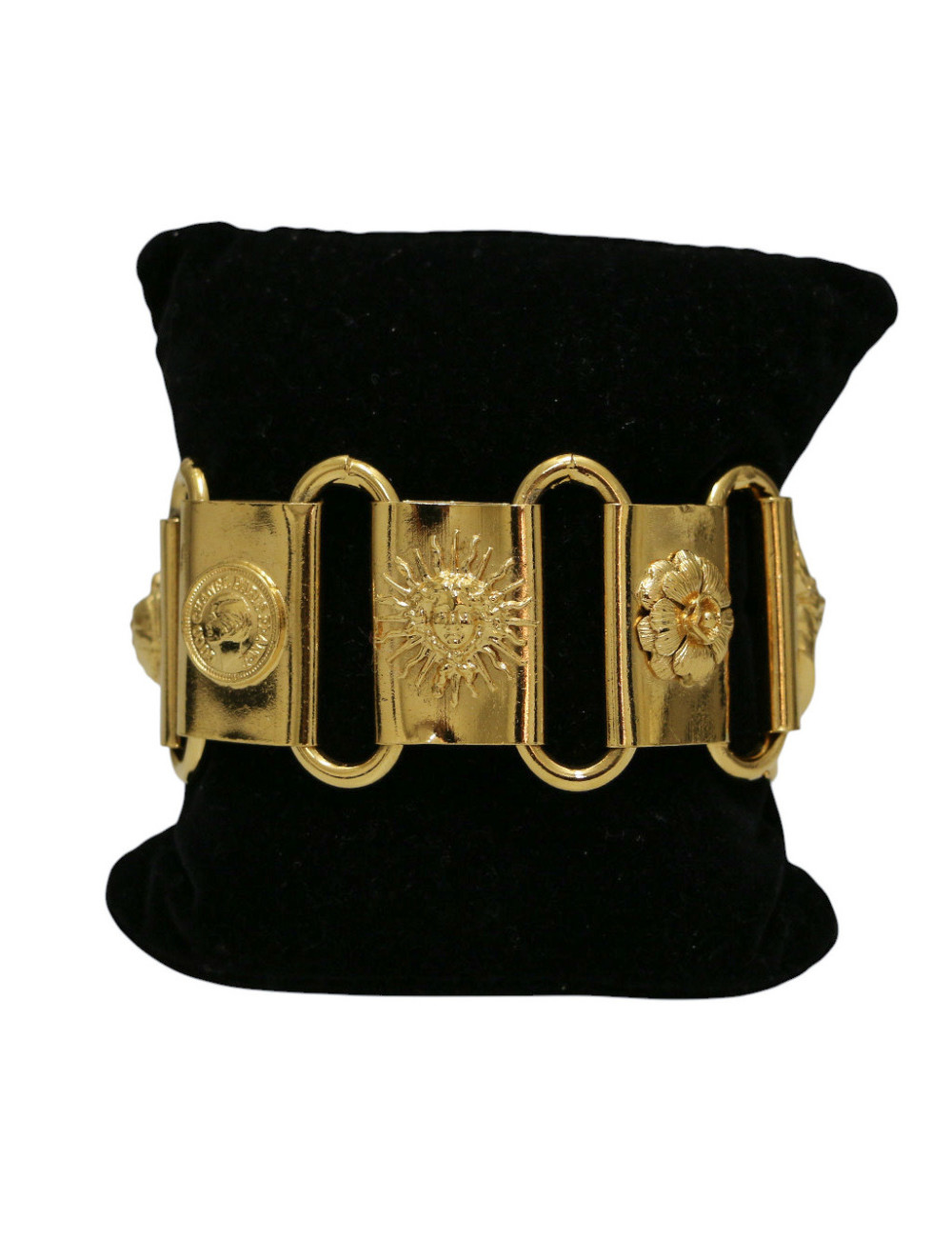 Bracelet CHANEL articulé doré Vintage