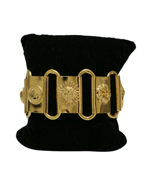 Bracelet CHANEL articulé doré Vintage