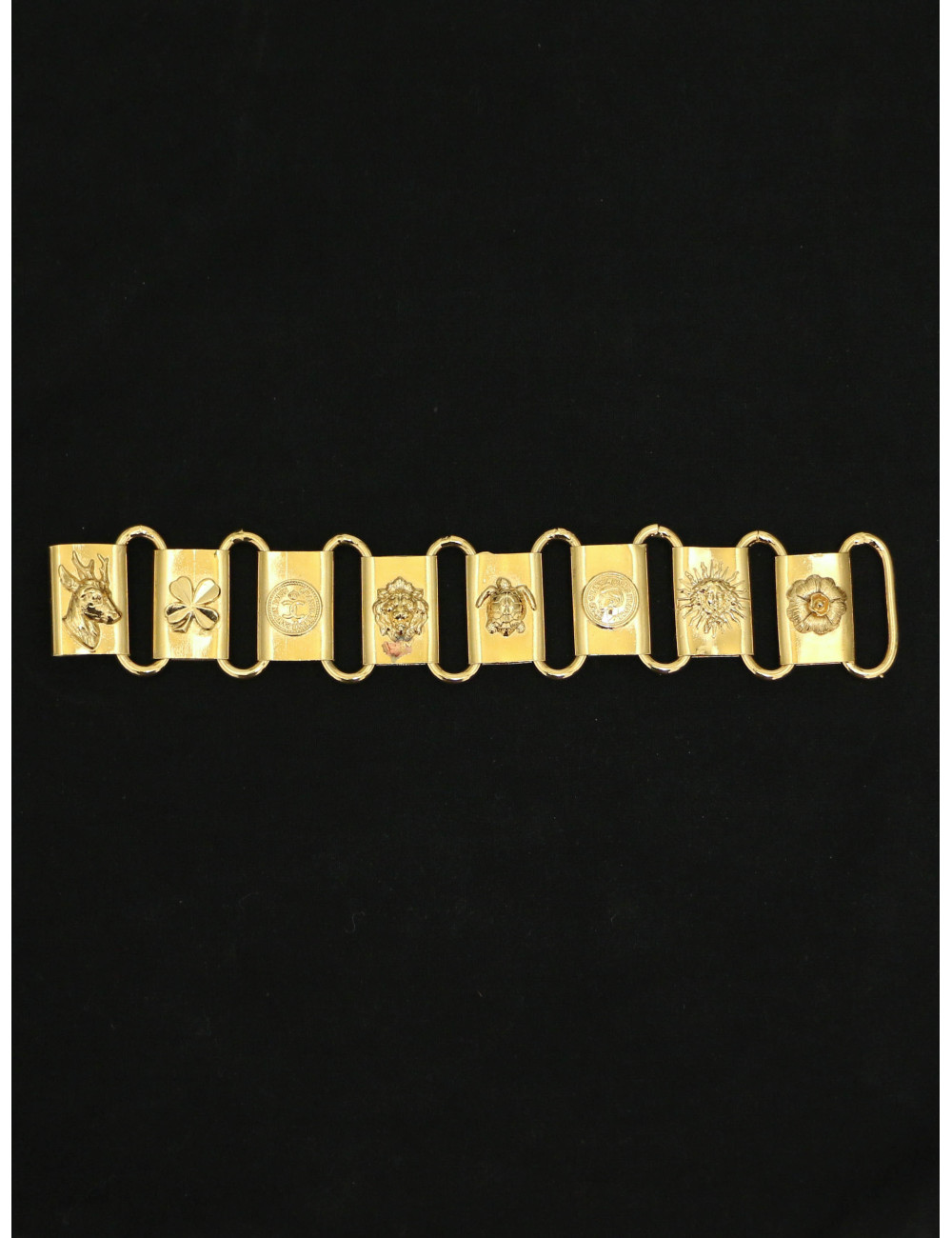 Bracelet CHANEL articulé doré Vintage