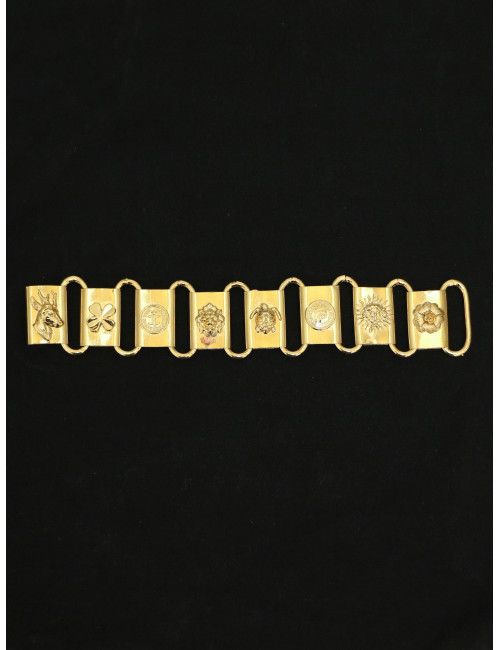 Bracelet CHANEL articulé doré Vintage