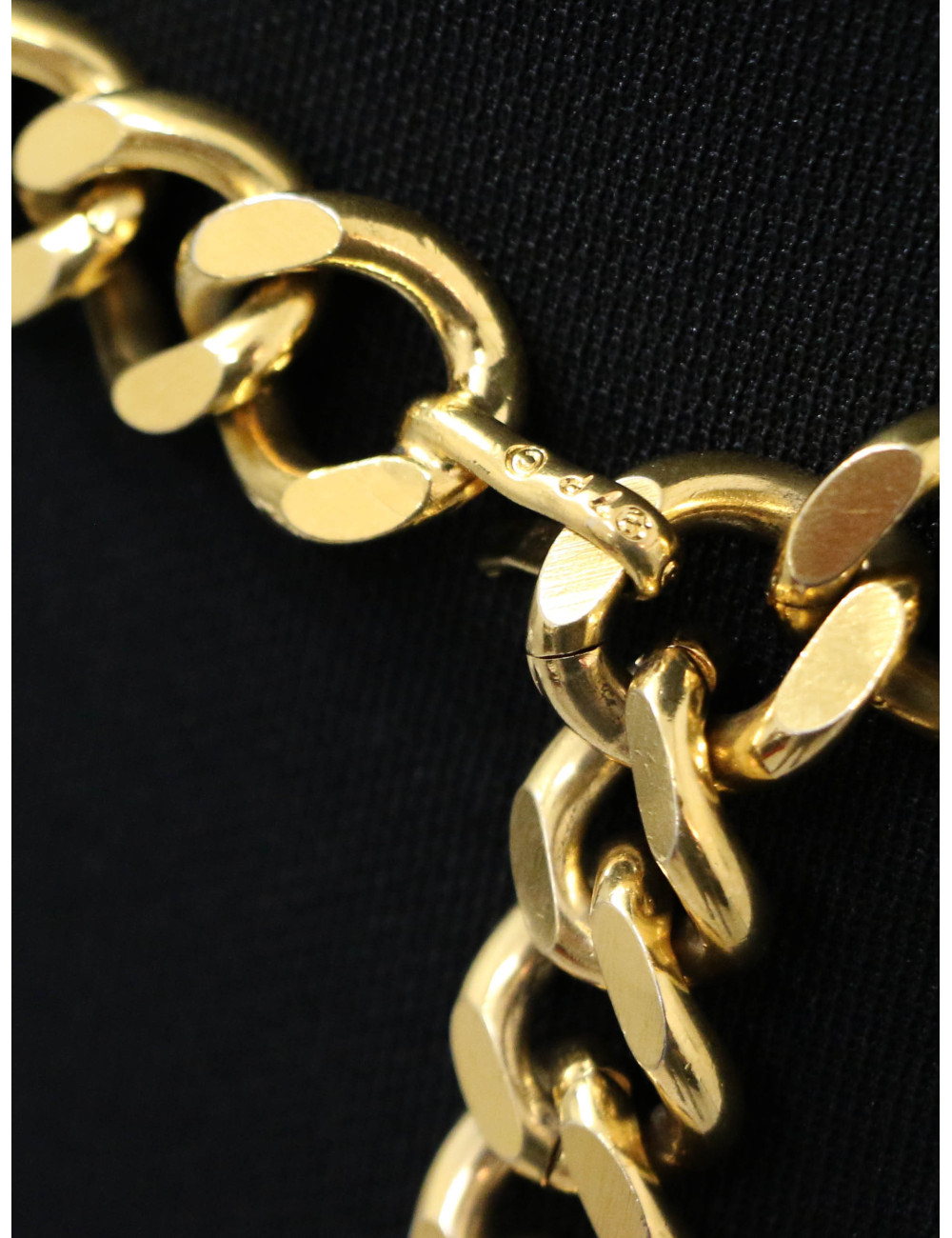 Ceinture CHANEL dorée chaine gourmette