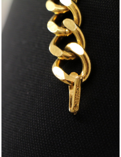 Ceinture CHANEL dorée chaine gourmette