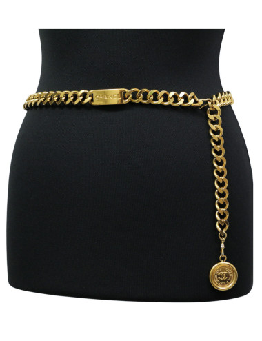 Ceinture Chanel  dorée chaine gourmette : certifiée authentique 2