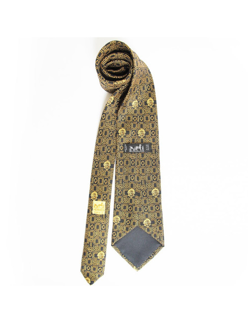 Reasons black silk HERMES tie African