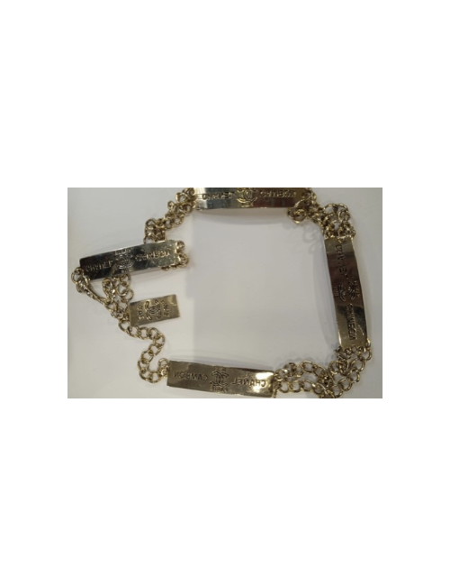 Ceinture Chaîne Vintage Chanel 'Rue Cambon Paris' en Plaqué Or