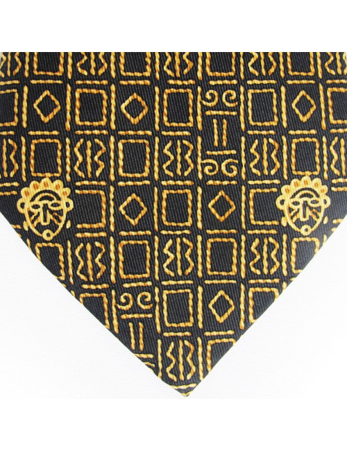 Reasons black silk HERMES tie African