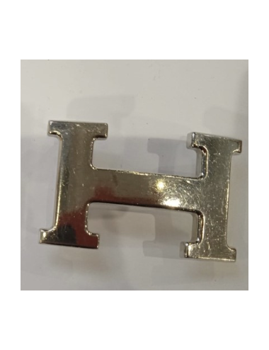 Ceinture H bicolore Hermès jaune et bleu : occasion authentique.