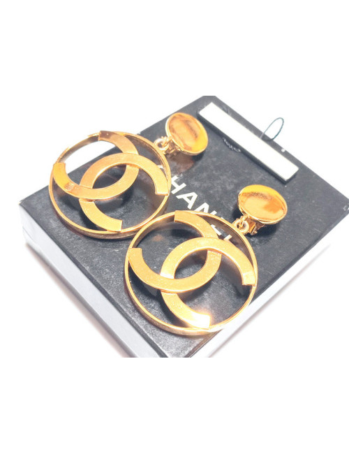 Créoles CHANEL vintage dorées