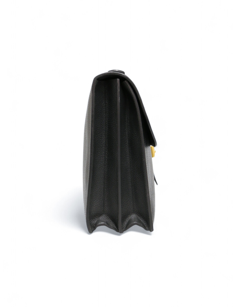 Sac à dépêches HERMES noir cuir grainé