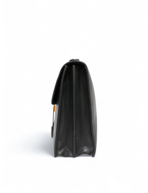 Sac à dépêches HERMES noir cuir grainé