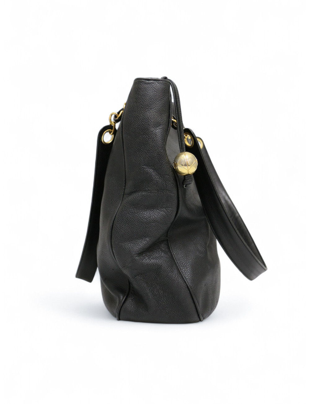 Cabas CHANEL cuir caviar noir