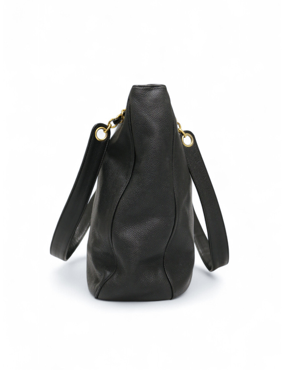 Cabas CHANEL cuir caviar noir