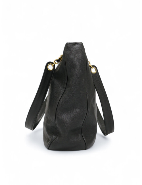 Cabas CHANEL cuir caviar noir