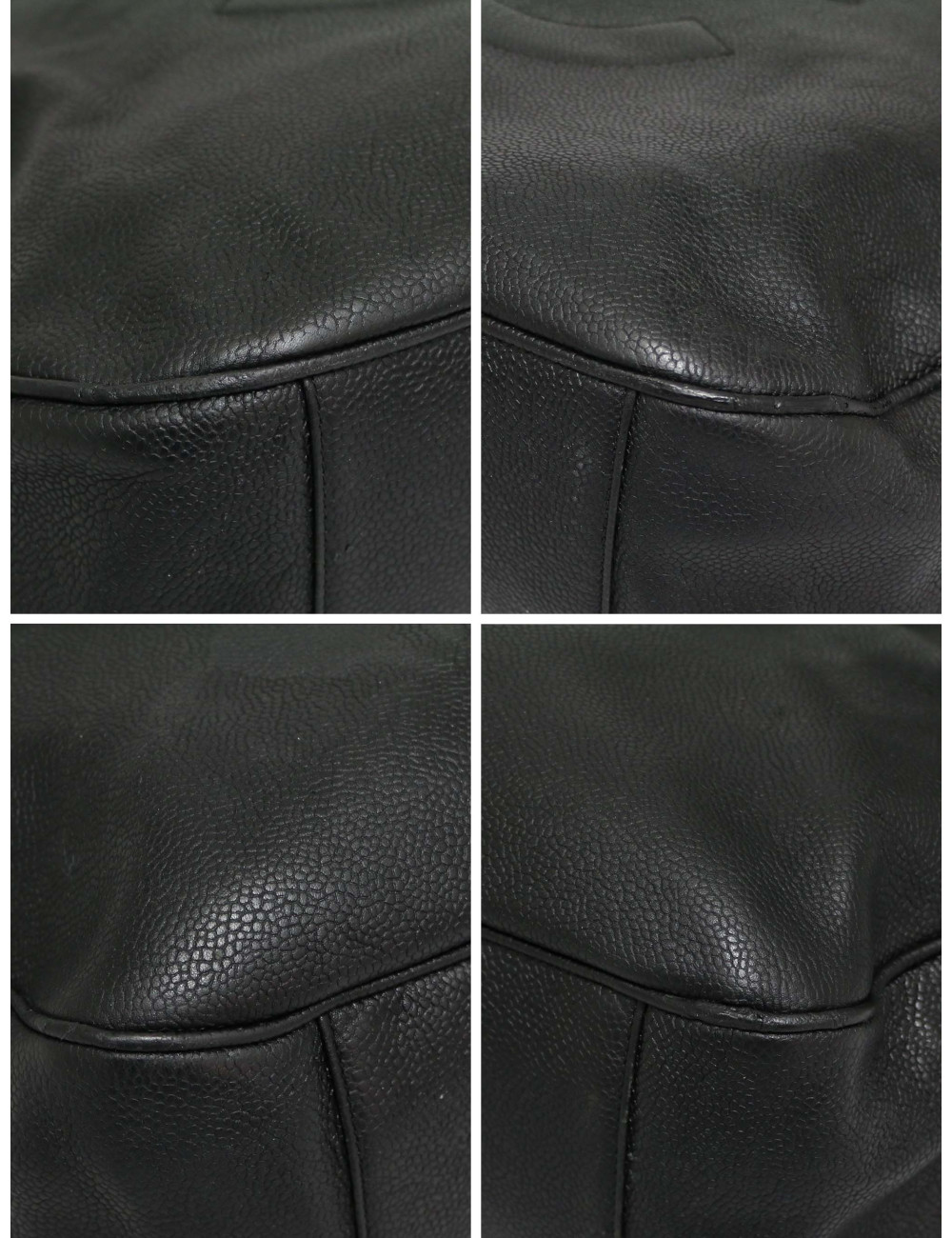 Cabas CHANEL cuir caviar noir