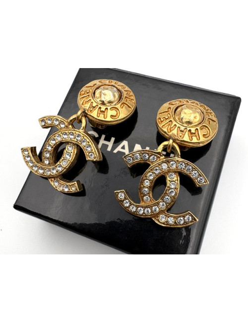 Clips CC pendants strass CHANEL