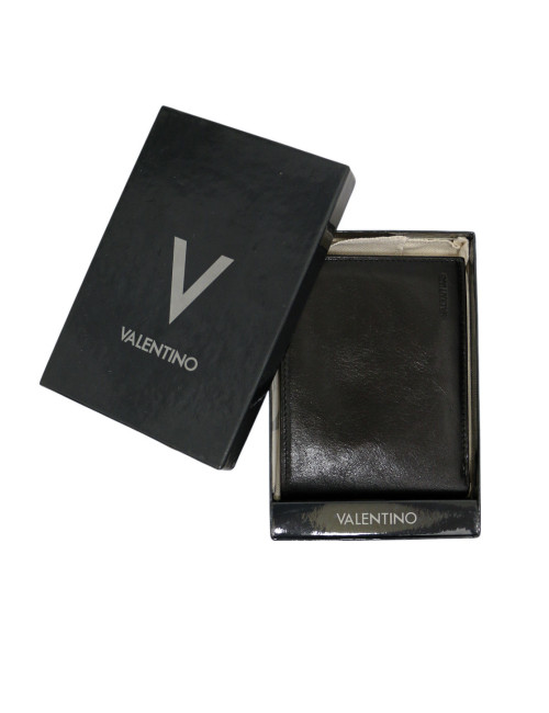 Porte cartes VALENTINO multi fentes cuir d'agneau noir