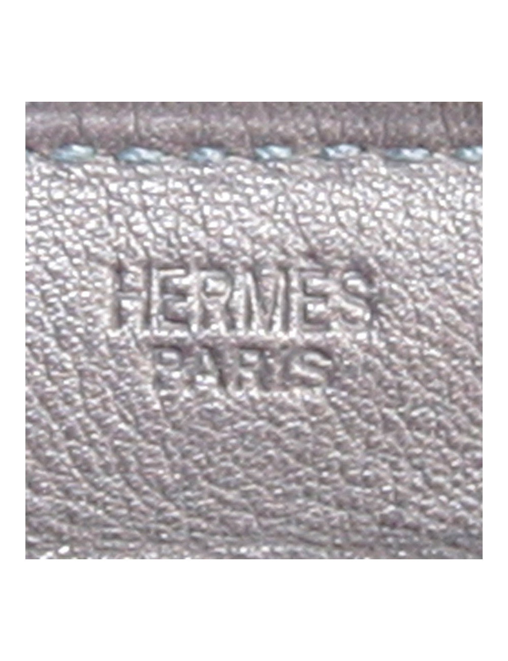 pochette HERMES en swift gris éléphant