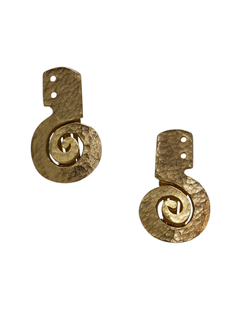 Parure Balmain vintage, collier et clips dorés, certifiée authentique