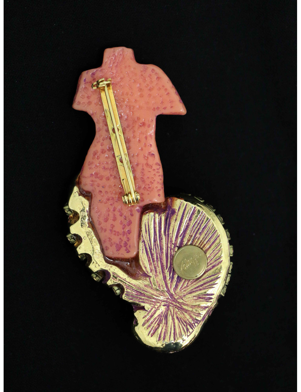 Broche KALINGER Paris sirène résine