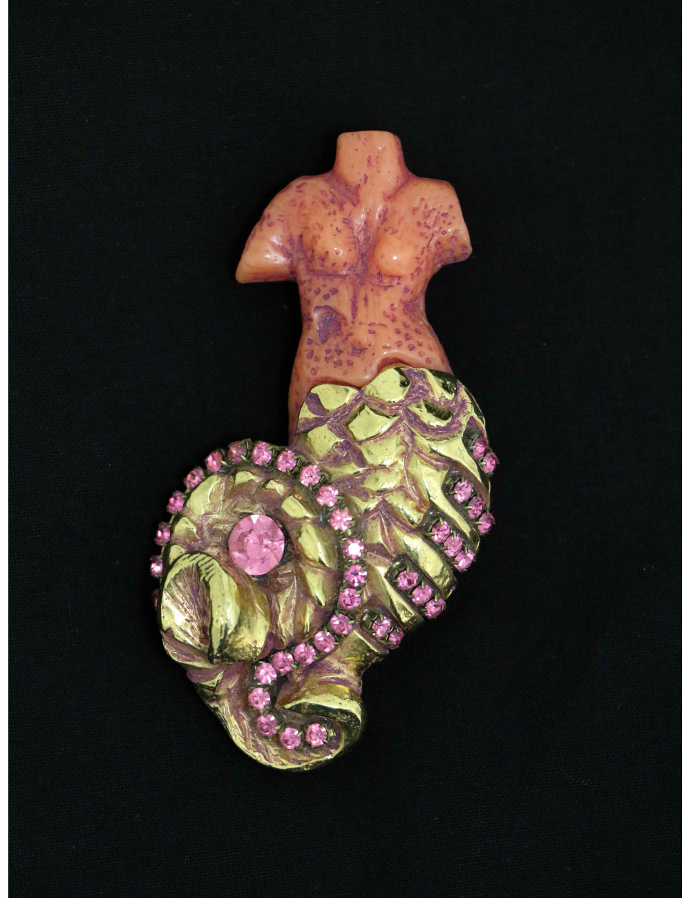 Broche KALINGER Paris sirène résine