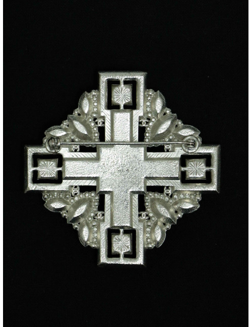 Broche CHANEL argent brillants