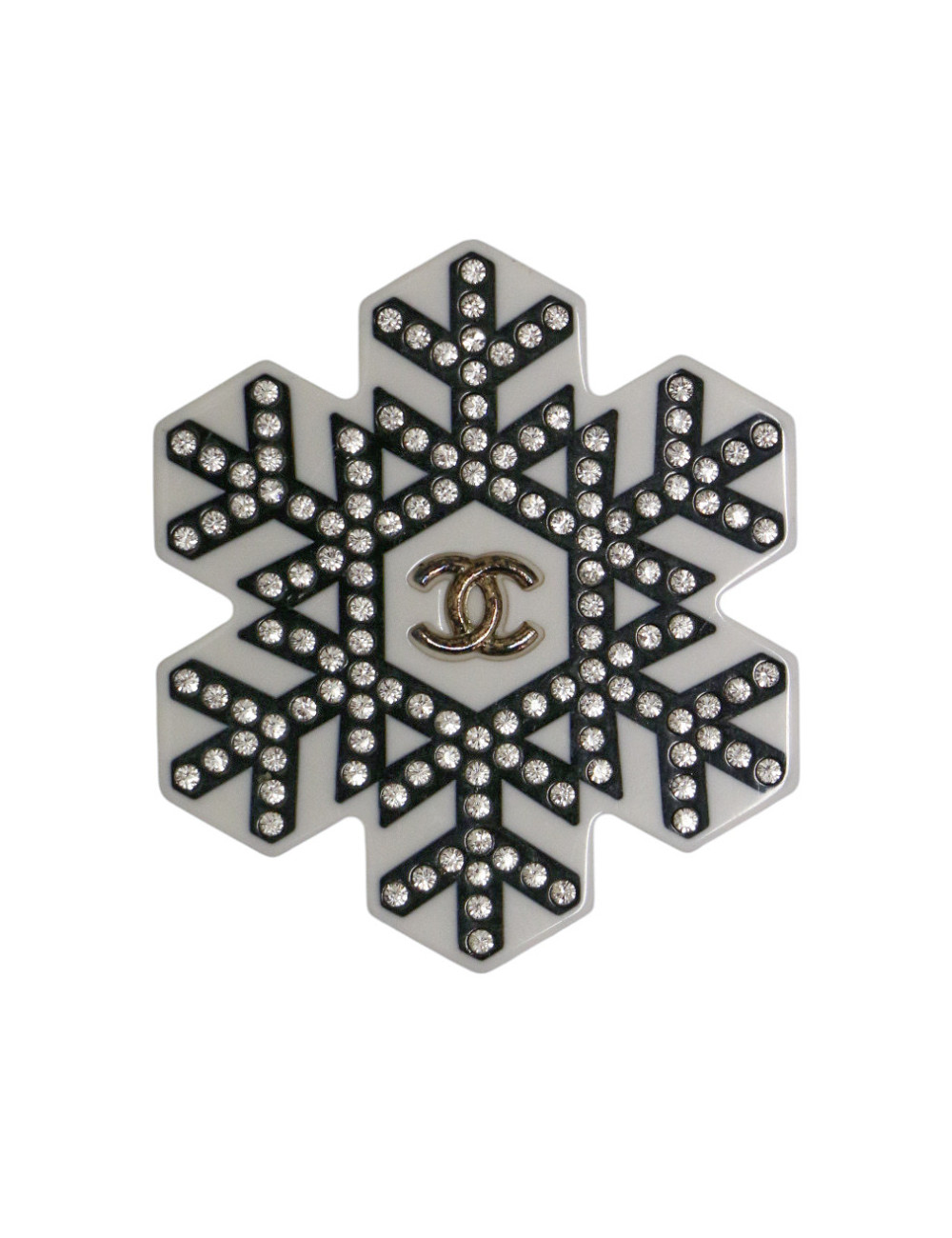 Broche Coco neige CHANEL blanche