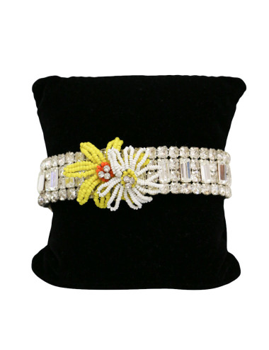 Bracelet CHRISTIAN LACROIX marguerites perles strass