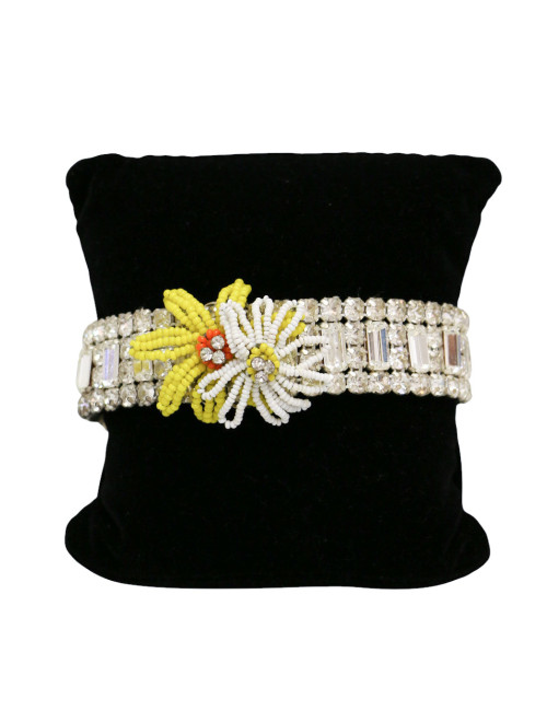 Bracelet CHRISTIAN LACROIX marguerites perles strass