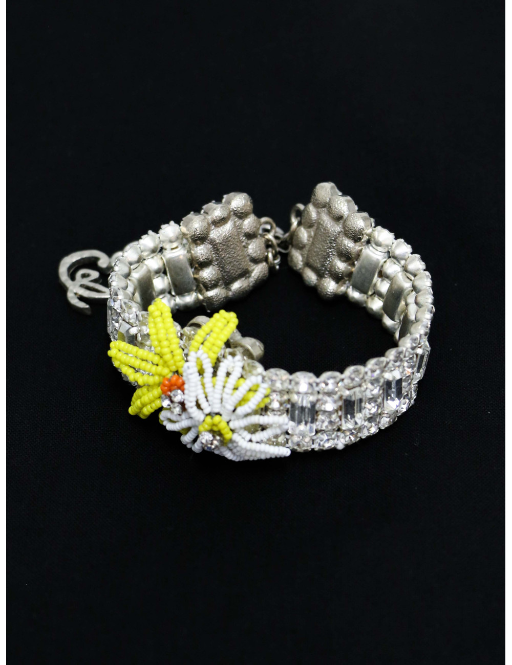 Bracelet CHRISTIAN LACROIX marguerites perles strass