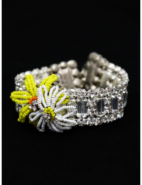 Bracelet CHRISTIAN LACROIX marguerites perles strass