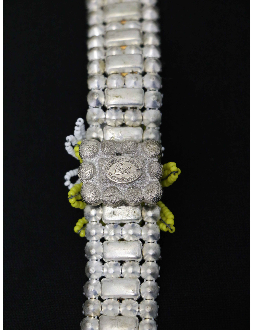 Bracelet CHRISTIAN LACROIX marguerites perles strass