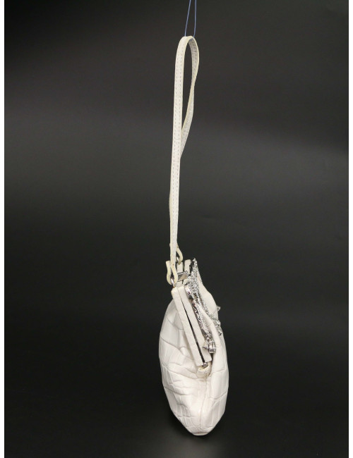 Mini sac du sac VALENTINOGARAVANI alligator écru