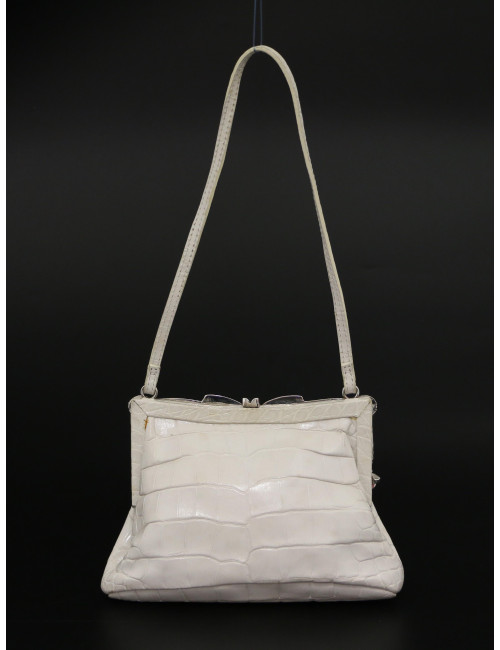 Mini sac du sac VALENTINOGARAVANI alligator écru