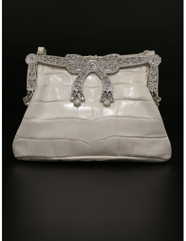 Mini sac Valentino Garavani alligator et strass certifié authentique 2