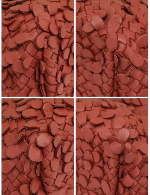 Cabas BOTTEGA VENETA Poussin Paillettes cuir tressé