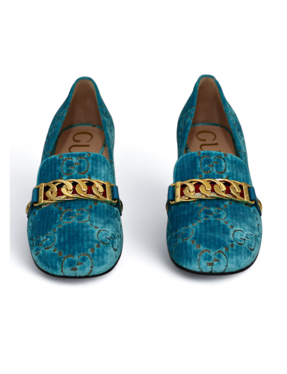 Sandales GUCCI Sylvie T37 bleu turquoise