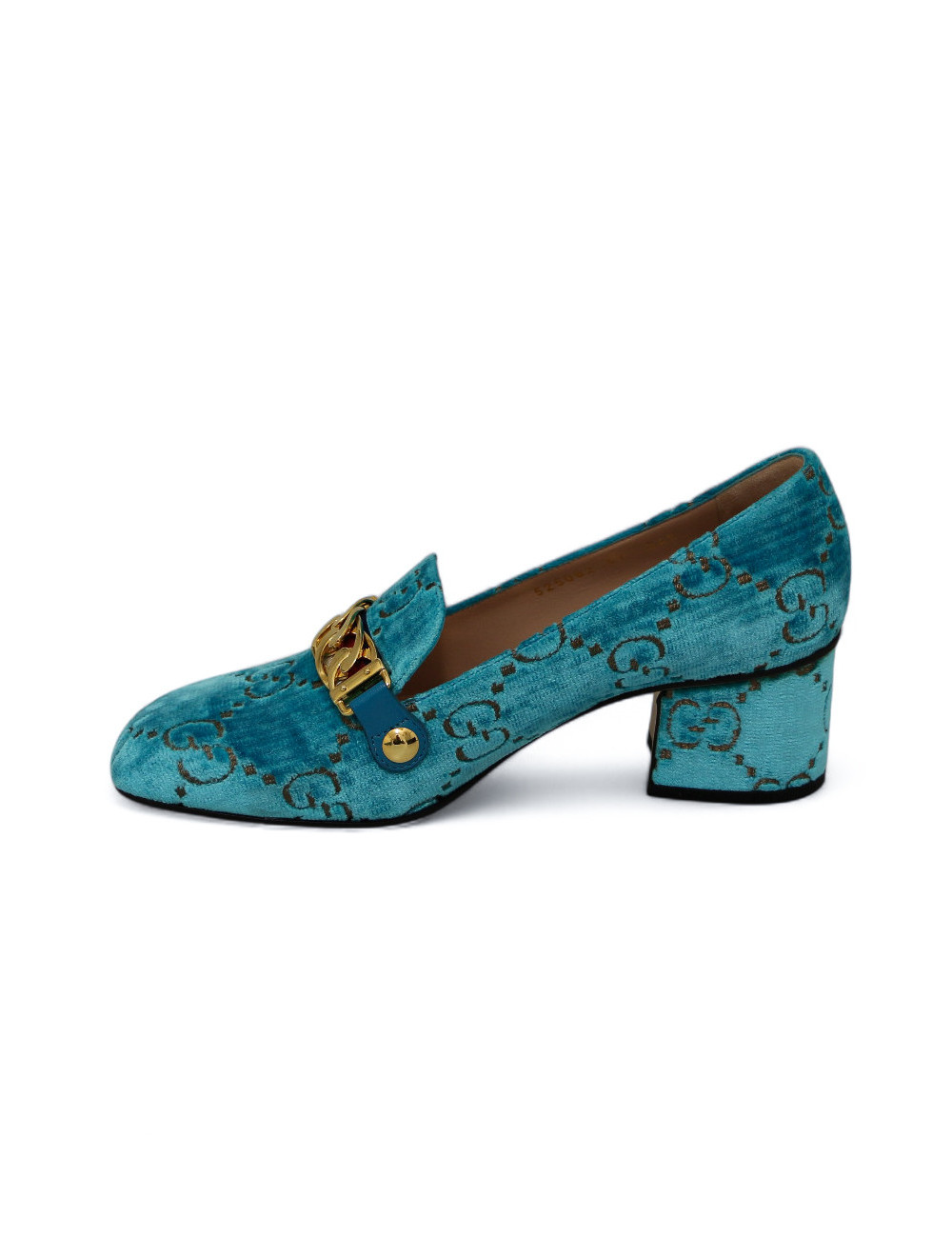 Sandales GUCCI Sylvie T37 bleu turquoise