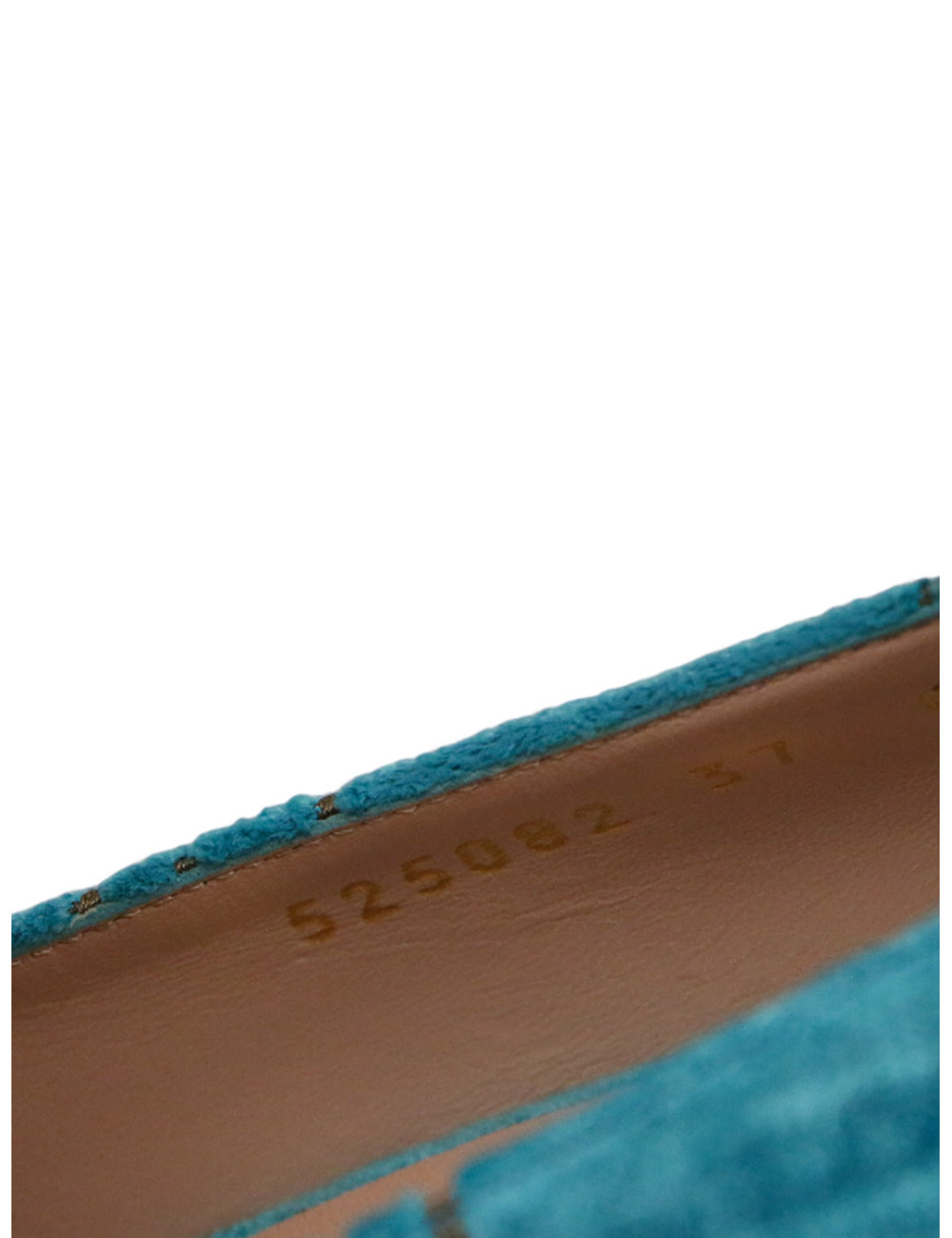 Sandales GUCCI Sylvie T37 bleu turquoise